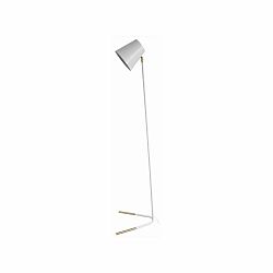 Biela voľne stojacia lampa s detailmi v zlatej farbe Leitmotiv Noble
