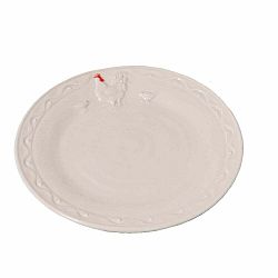Biely keramický tanier Antic Line Hen, ⌀ 21 cm