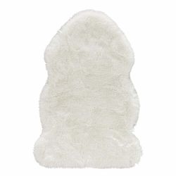 Biely koberec z umelej kože Mint Rugs, 90 × 60 cm