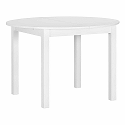 Biely okrúhly drevený rozkladací jedálenský stôl Artemob Haily