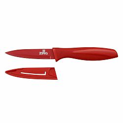 Červený nôž s krytom Premier Housowares Zing, 8,9 cm