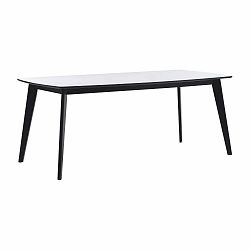Čierno-biely jedálenský stôl Rowico Griffin, dĺžka 190 cm