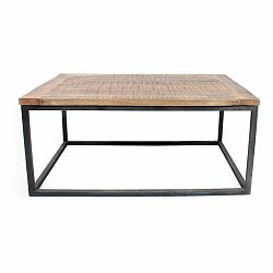 Čierny konferenčný stolík s doskou z mangového dreva LABEL51 Box XL