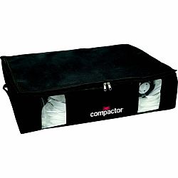 Čierny úložný box s vákuovým obalom Compactor Black Edition, objem 145 l