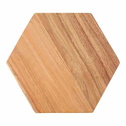 Doštička na krájanie z akáciového dreva Premier Housewares Hexagon, 24 × 28 cm