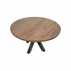 Guľatý jedálenský stôl s doskou z mangového dreva HMS collection, ⌀ 130 cm