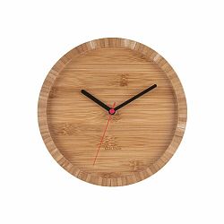 Hnedé nástenné bambusové hodiny Karlsson Tom, Ø 26 cm