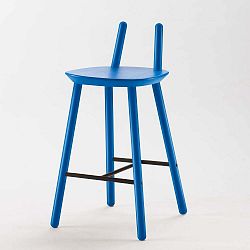 Modrá barová stolička z masívu EMKO Naïve