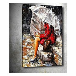 Obraz Tablo Center Waiting in the Rain, 40 × 60 cm