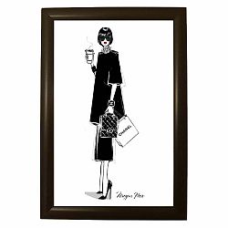Plagát v čiernom ráme Piacenza Art Chanel, 33,5 x 23,5 cm