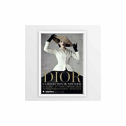 Plagát v ráme Piacenza Art Dior With Hat, 30 × 20 cm