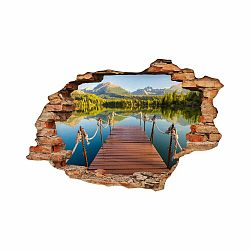 Samolepka Ambiance Panorama Mountain Lake, 60 × 90 cm