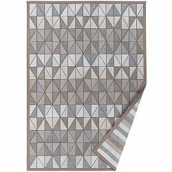 Sivo-béžový vzorovaný obojstranný koberec Narma Treski, 70 × 140 cm