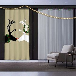 Vianočný záves Reindeers, 140 x 260 cm