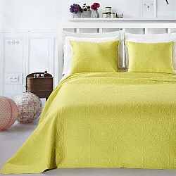 Žltozelená posteľná sada z mikrovlákna DecoKing Elodie, 220 × 240 cm