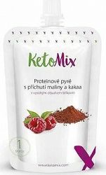 KetoMix Proteínové pyré s príchuťou maliny a kakaa